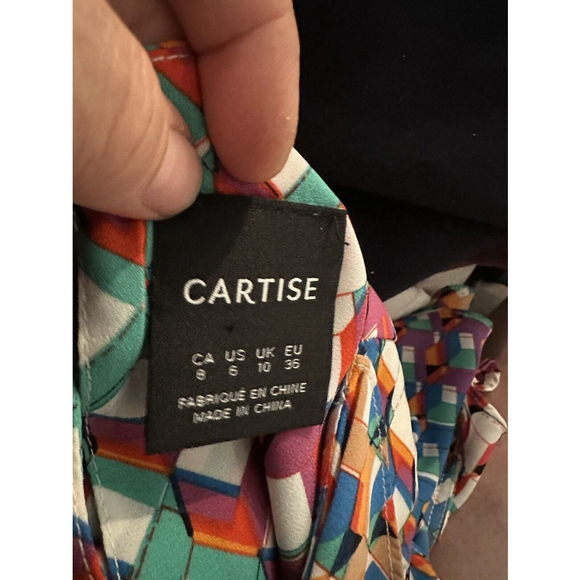 Cartise Womens Colourful Sleeveless Cube Pattern Blouse Size US 6 - Picture 6 of 6